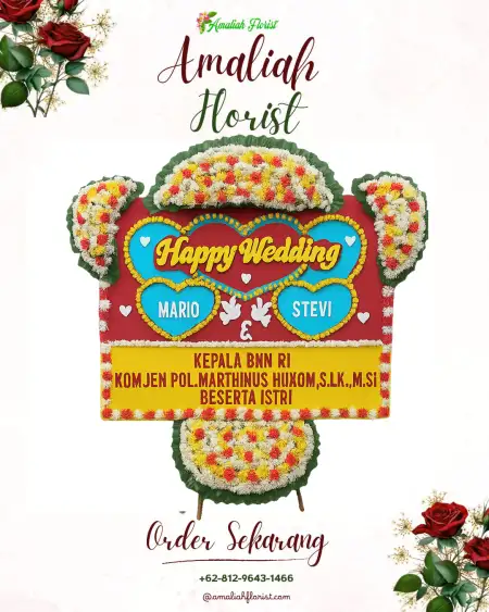 Papan Bunga Pernikahan Batonaong